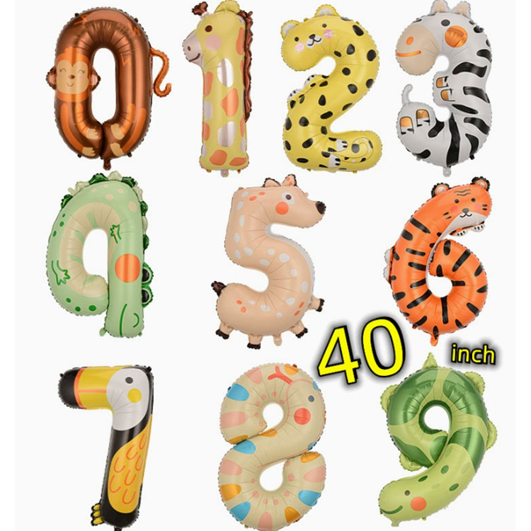 40 hüvelykes állatszámú fóliás léggömbök