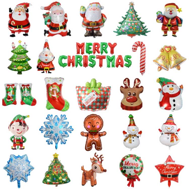 Karácsonyi alumínium fólia léggömbök
