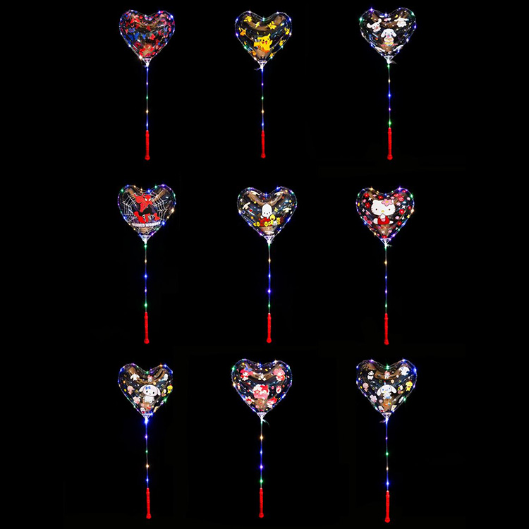 Szív alakú nyomtatott Bobo léggömbök