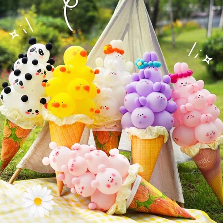 Ice Cream Cone Balloon DIY Anyagkombináció