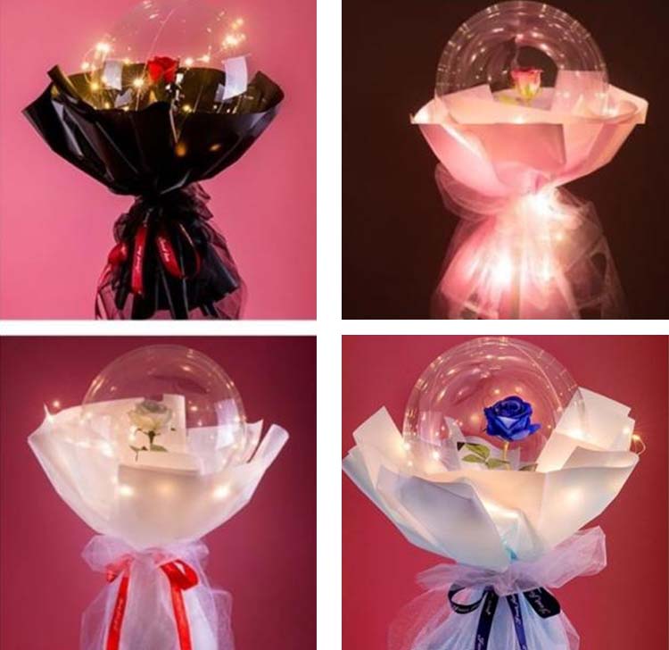 Bobo rose balloon set