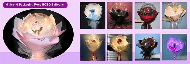 Bobo rose balloon set