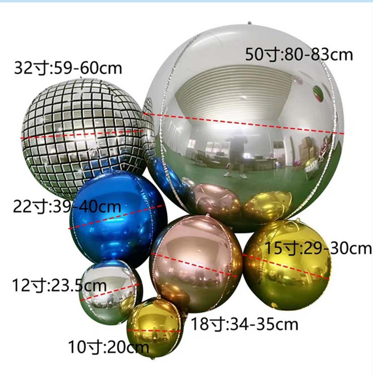 Inflated 4D foil balloon