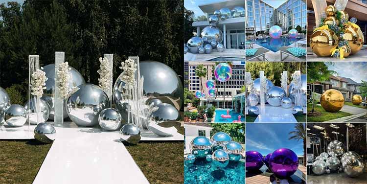 Inflatable Mirror Surface PVC Spheres for party