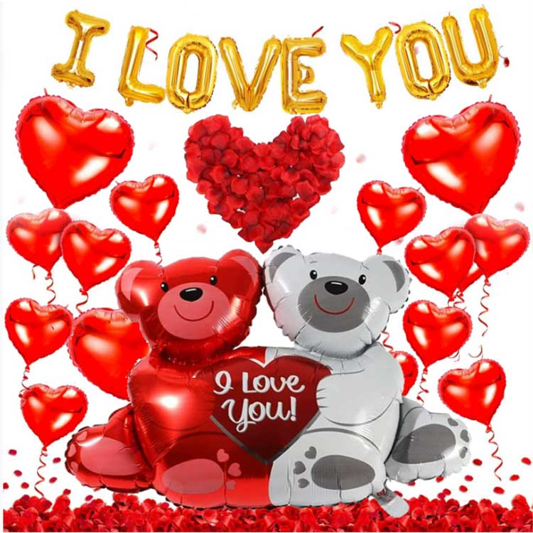 Valentin-napi fólia lufi